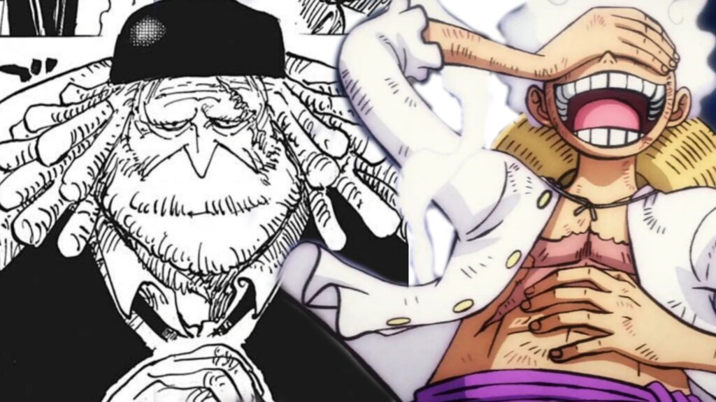 Saturn et Luffy dans le Gear 5 de One Piece
