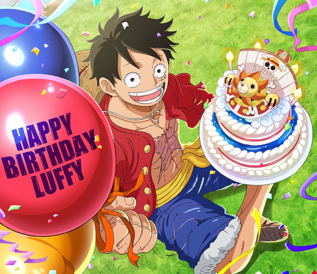 Les vœux d'anniversaire de One Piece à Luffy