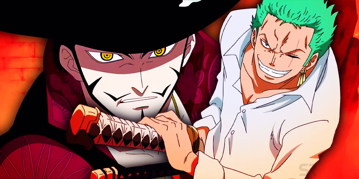 one piece mihawk casting zoro battle