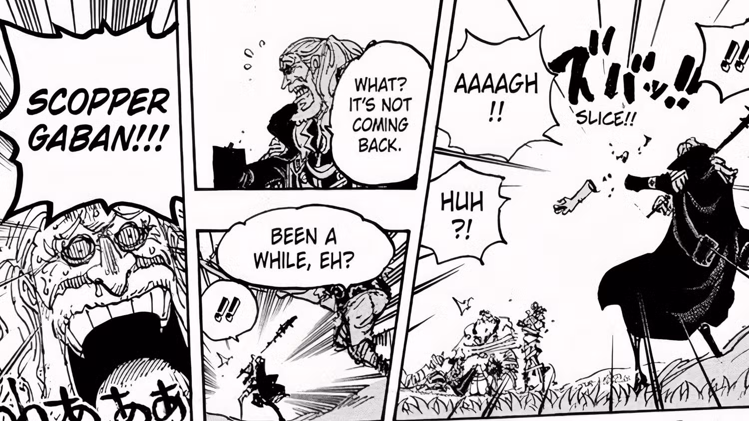 scopper gaban tranche le bras de sommers one piece chapitre 1148 spoilers
